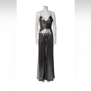 Metallic Silver Jumpsuit NWOT